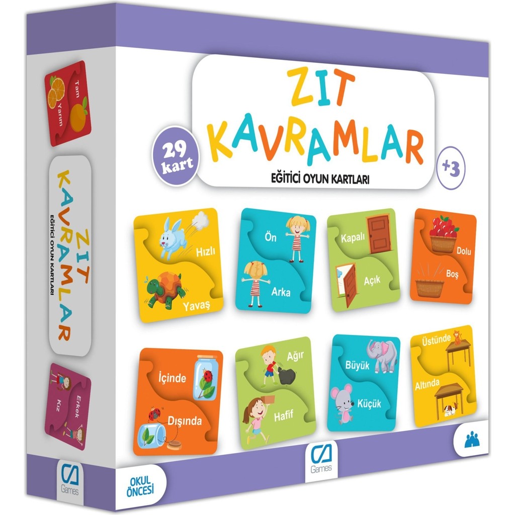 Games KTYRA52 Games Zıt Kavramlar Eğitici Oyun Kartları 29 Kart 5045 Ahşap Oyuncaklar Fiyatı