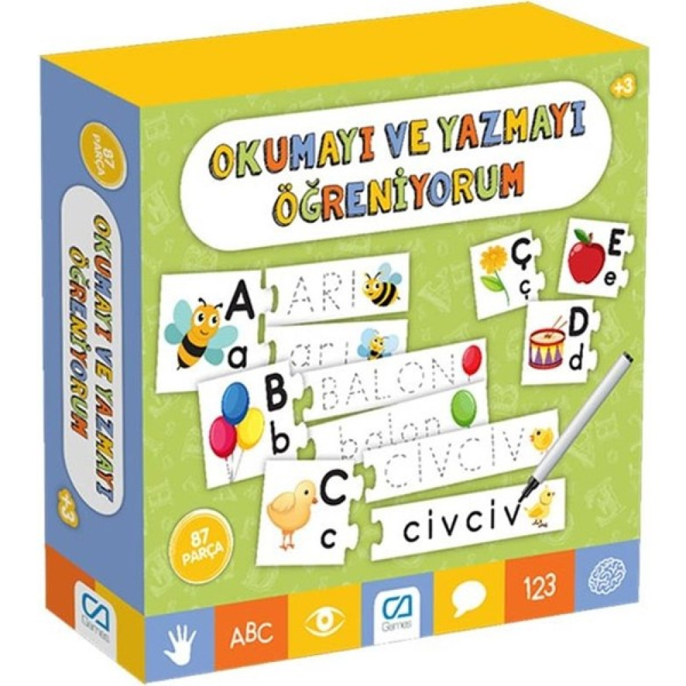 Games Okumayı ve Yazmayı Öğreniyorum 87 Parça - Renkli Oto Boyaları Fiyatı