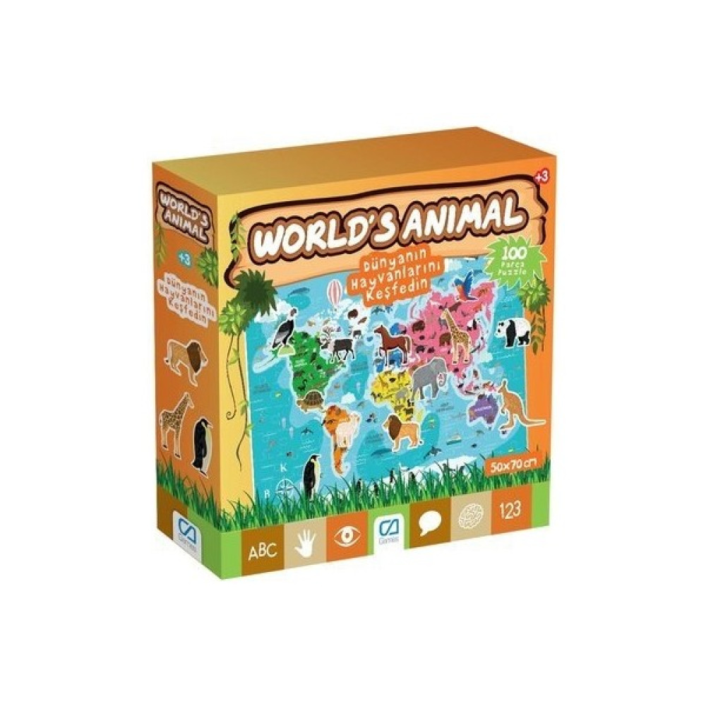 Games World's Animal 100 Parça Puzzle 5152 Oto Boyaları Fiyatı