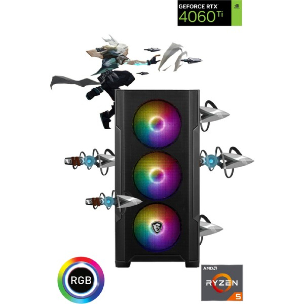 Gaming R5-4060TI16G Ryzen 5 7500F 16GB Ddr5 1tb SSD Rtx 4060 Ti 16G Oyun Bilgisayarı - orjinal Oto Boyaları Fiyatı