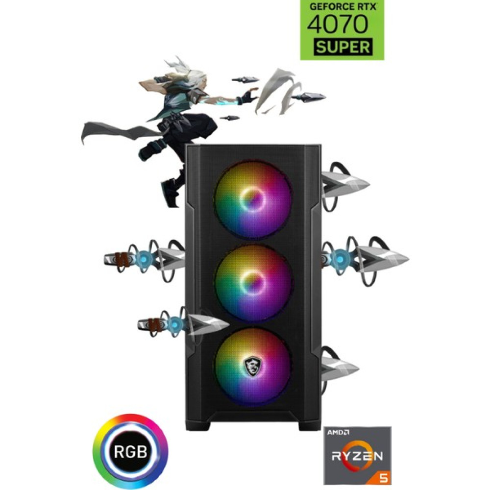Gaming R5-Rtx 4070S RYZEN 5 7500F 32GB Ddr5 1tb SSD Rtx 4070 SUPER 240MM Sıvı Soğutmalı Oyun Bilgisayarı - 32GB RAM + 240MM. Masaüstü Bilgisayar Fiyatı