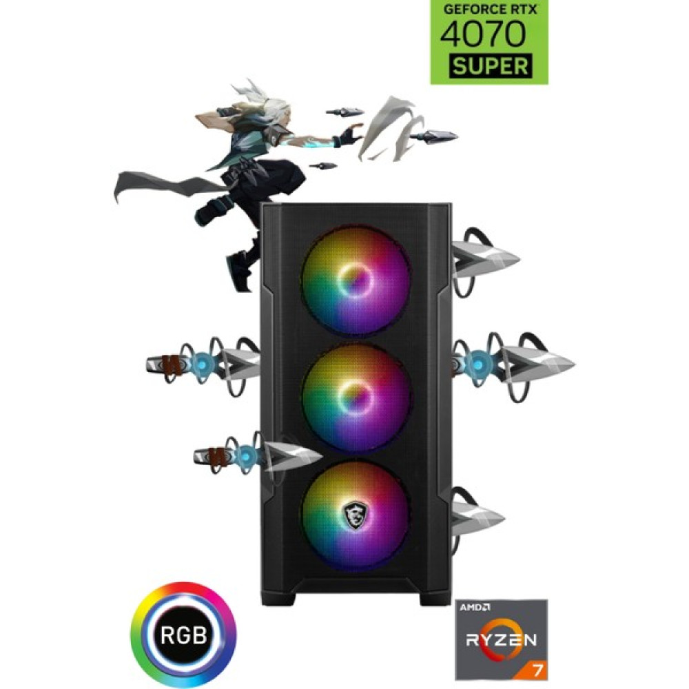 Gaming Ryzen 7 9800X3D 64GB Ddr5 1tb SSD Rtx 4070 Super B650 240MM Sıvı Soğutma Oyun Bilgisayarı Oto Boyaları Fiyatı