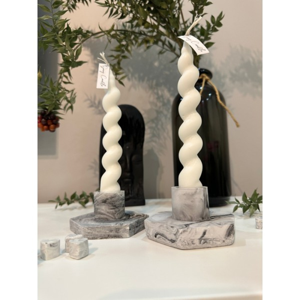 Gamy Crafts 2'li Şamdan / Mumluk Dekoratif Şamdan Tasarım Şamdan / Dekoratif Mumluk - Beyaz Şamdan Fiyatı