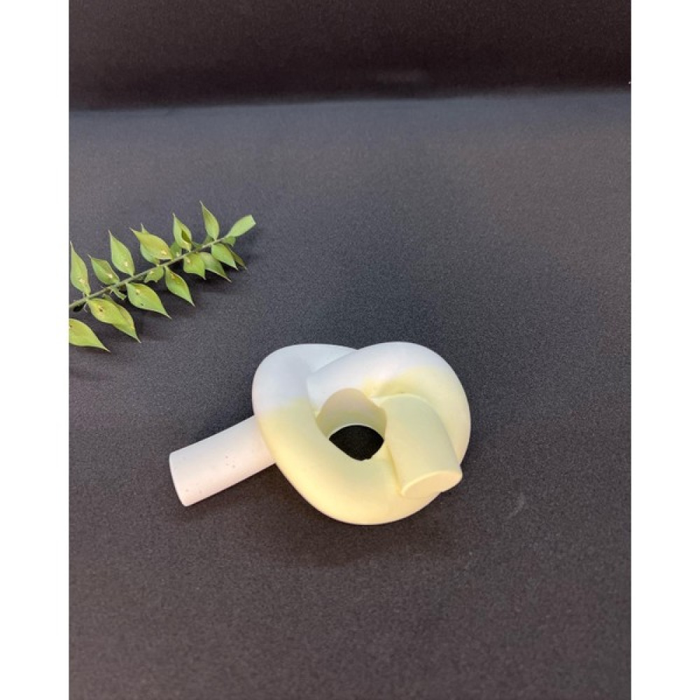 Gamy Crafts Düğüm Beton Şamdan / Mumluk Dekoratif Şamdan Tasarım Şamdan / Dekoratif Mumluk - Beyaz Şamdan Fiyatı