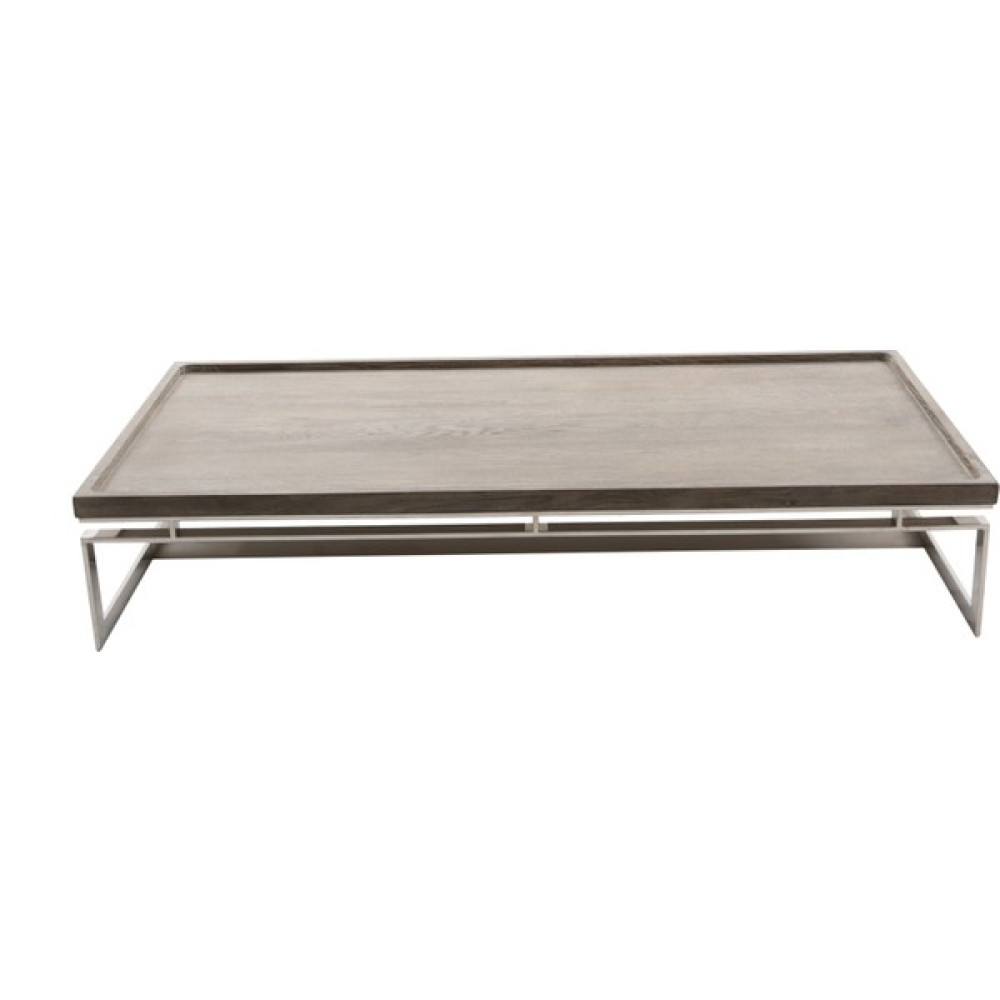 Gan Decor Paslanmaz Ayaklı Meşe Sehpa 160 x 80 x 30 cm - Naturel Meşe Orta Sehpa Fiyatı