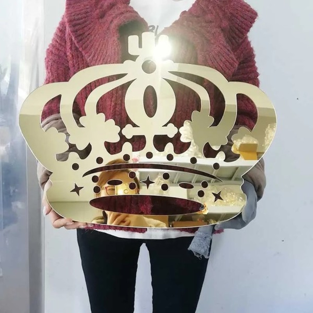 Ganbao Beyaz 20 cm Uzun Kişiselleştirilmiş Altın Gümüş Ayna Akrilik Prens Prenses Taç Odası Duvar Asılı Burcu Düğün Bebek Duş Hediye (Yurt Dışından) - Renkli Oto Boyaları Fiyatı