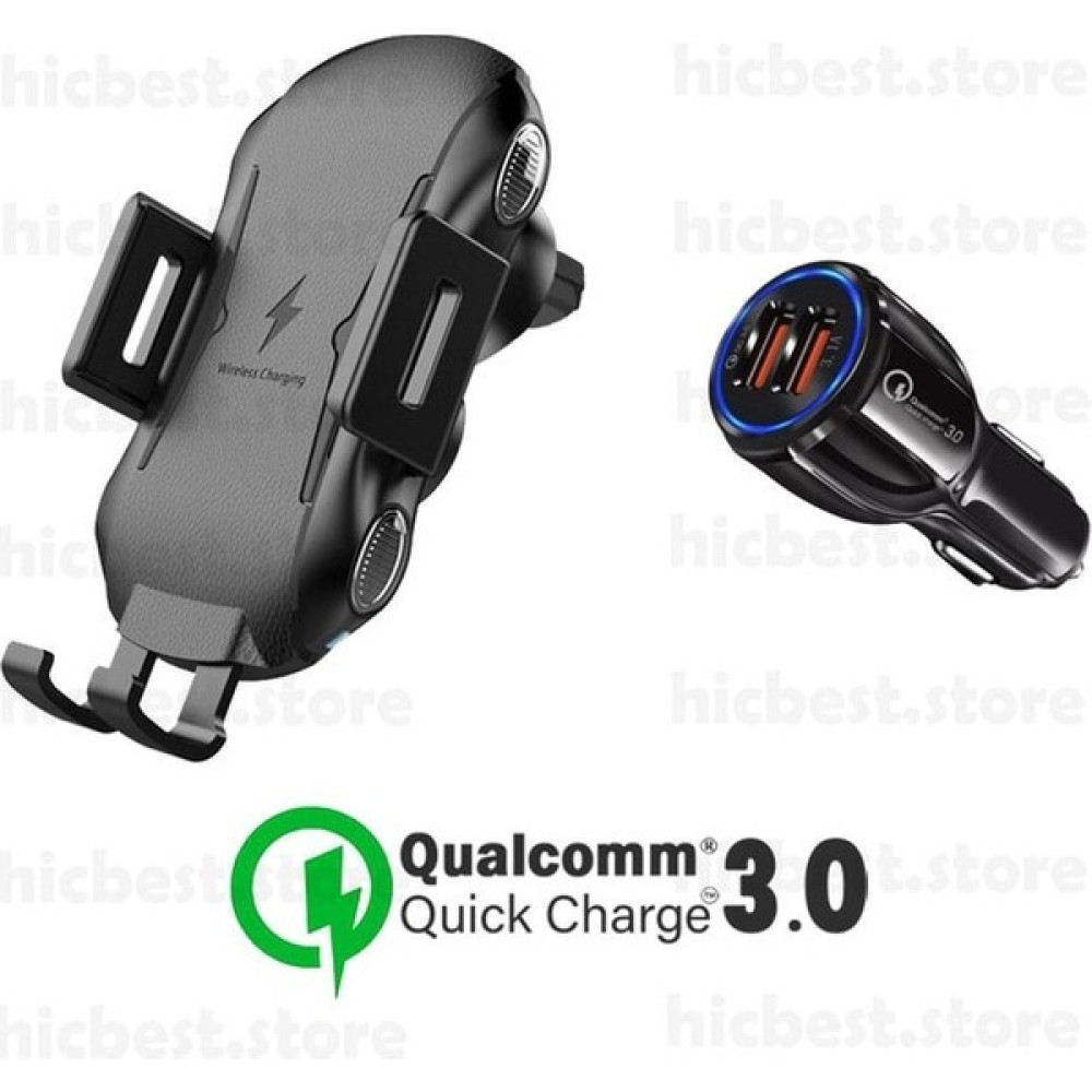 Ganbao HBWCC08-4 10W Araba Kablosuz Indüksiyon Şarj Cihazı iPhone Samsung Için Otomatik Kablosuz Şarj Araba Şarjı iPhone 8 x Xr Xs Samsung S8 S9 S1... Cep Telefonu Araç Kiti Fiyatı
