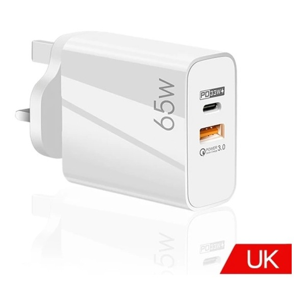 Ganbao Ingiltere Beyaz Usb-C Pd 65W Hızlı Şarj Adaptörü MacBook Pro Dizüstü Bilgisayar Için Type-C Hızlı Şarj Cihazı iPhone 11 12 13 Pro iPad Huawe... Cep Telefonu Şarj Cihazı Fiyatı