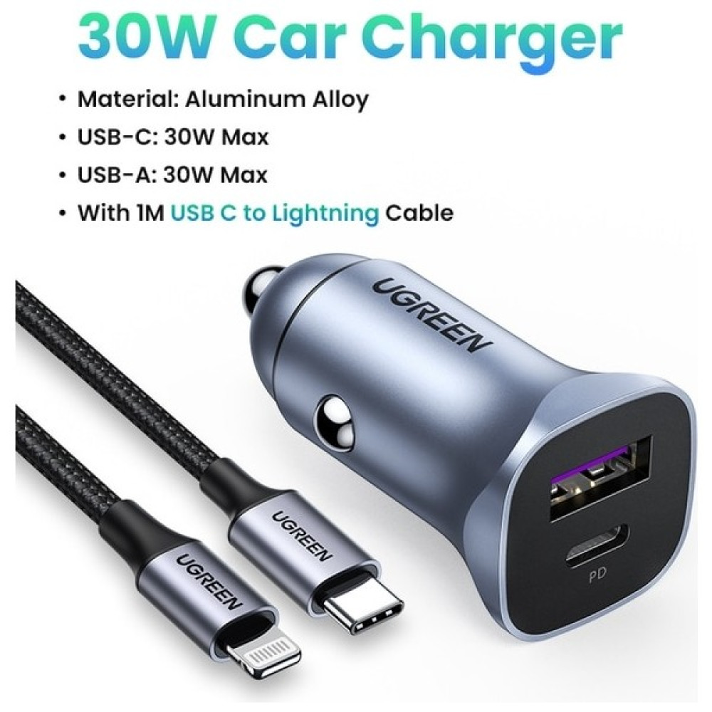 Ganbao iPhone Için Kablo Ekle Ugreen 30W Araç Şarj Cihazı USB Tip C Hızlı Şarj Cihazı Qc 4.0 3.0 Pd 20W iPhone Için Hızlı Şarj 14 13 12 Xiaomi Cep ... Cep Telefonu Araç Kiti Fiyatı