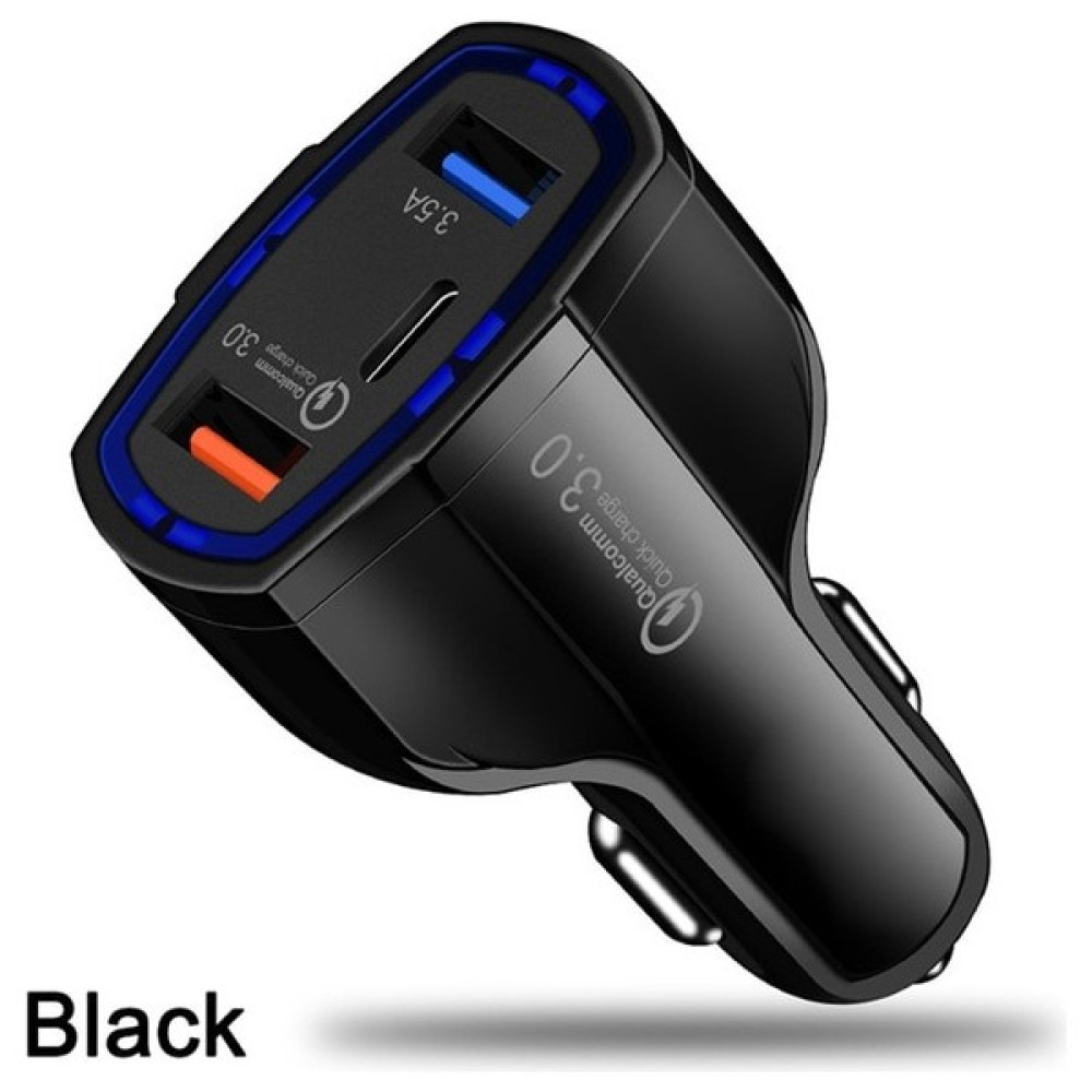 Ganbao iphone Pd Kablosu ile Siyah Baecoar 7A Araç Şarj Cihazı Hızlı Şarj 3 USB Araç Şarj Cihazları iPhone Için Usbc Hızlı Şarj Cihazı Pd Şarj Adap... Cep Telefonu Araç Kiti Fiyatı