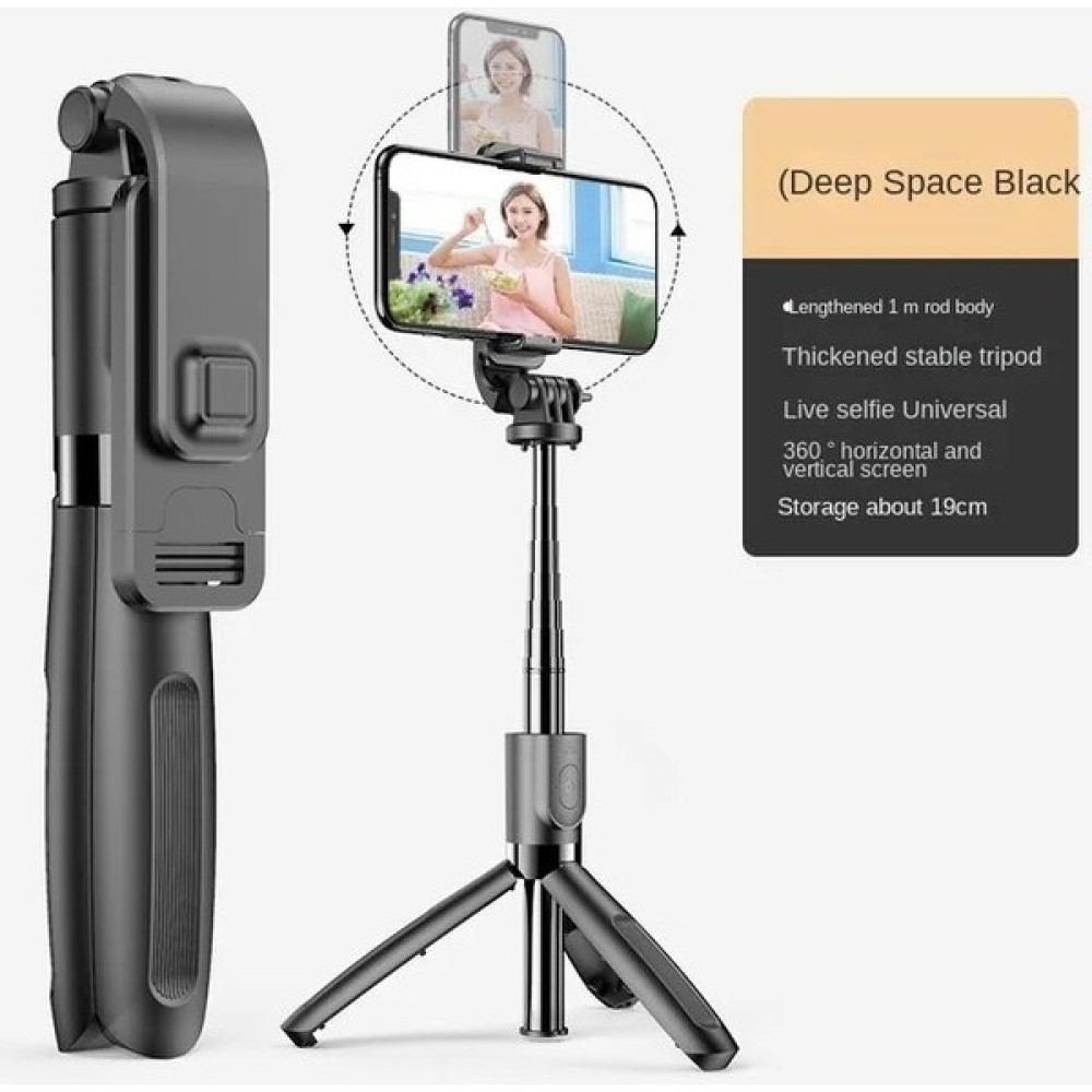 Ganbao L02 Siyah LED Selfie Çubuğu, Bluetooth Selfie Çubuğu, Bluetooth Selfie Çubuğu, Orijinal Selfie Çubuğu (Yurt Dışından) - Renkli Selfie - Özçekim Çubuğu Fiyatı