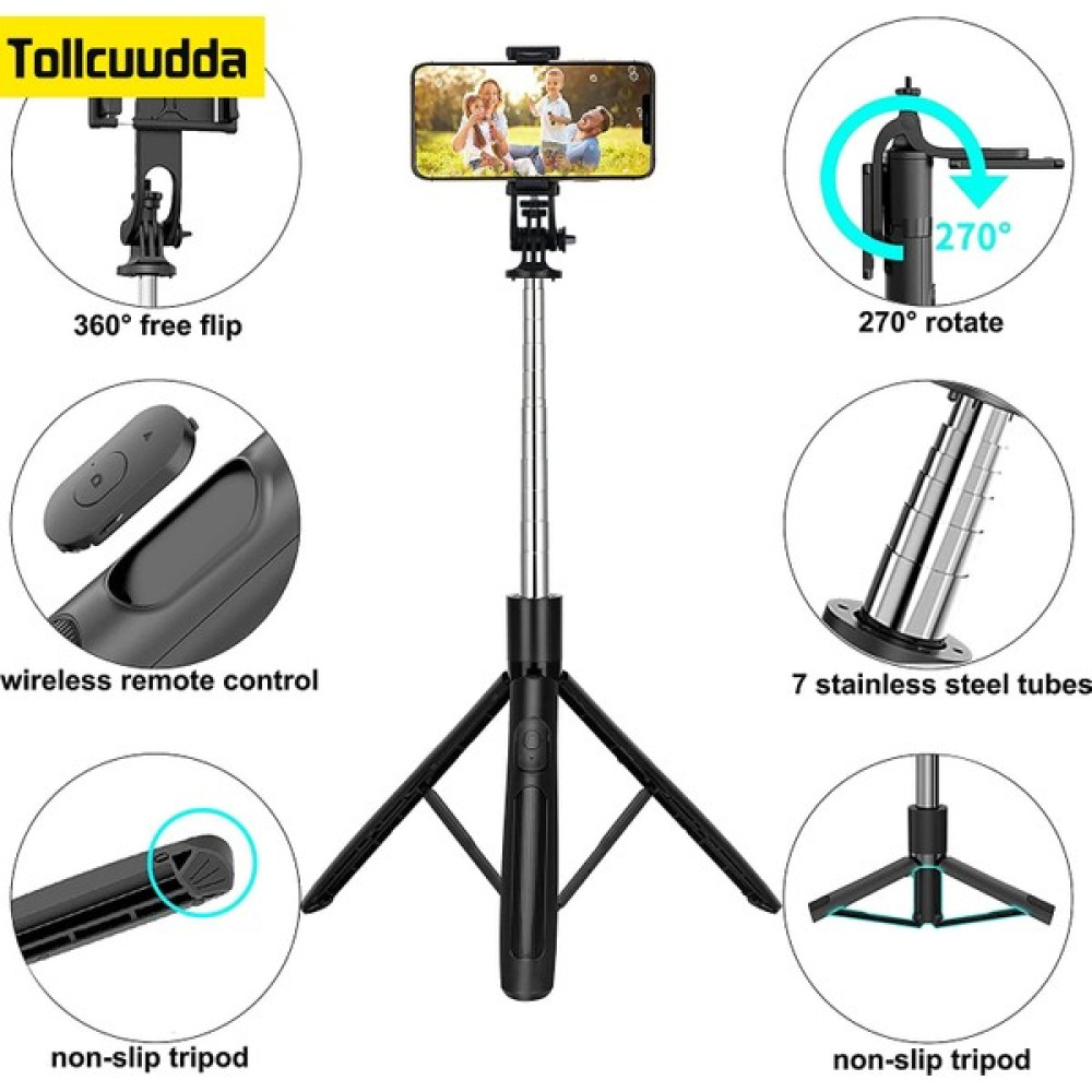 Ganbao Selfie Çubuğu Q05 Selfie Çubuğu 158 cm Uzatılabilir 3'ü 1 Arada Bluetooth Selfie Çubuğu Tripod Uzaktan Kumandalı Gopro Küçük Kamera, Akıllı ... Selfie - Özçekim Çubuğu Fiyatı
