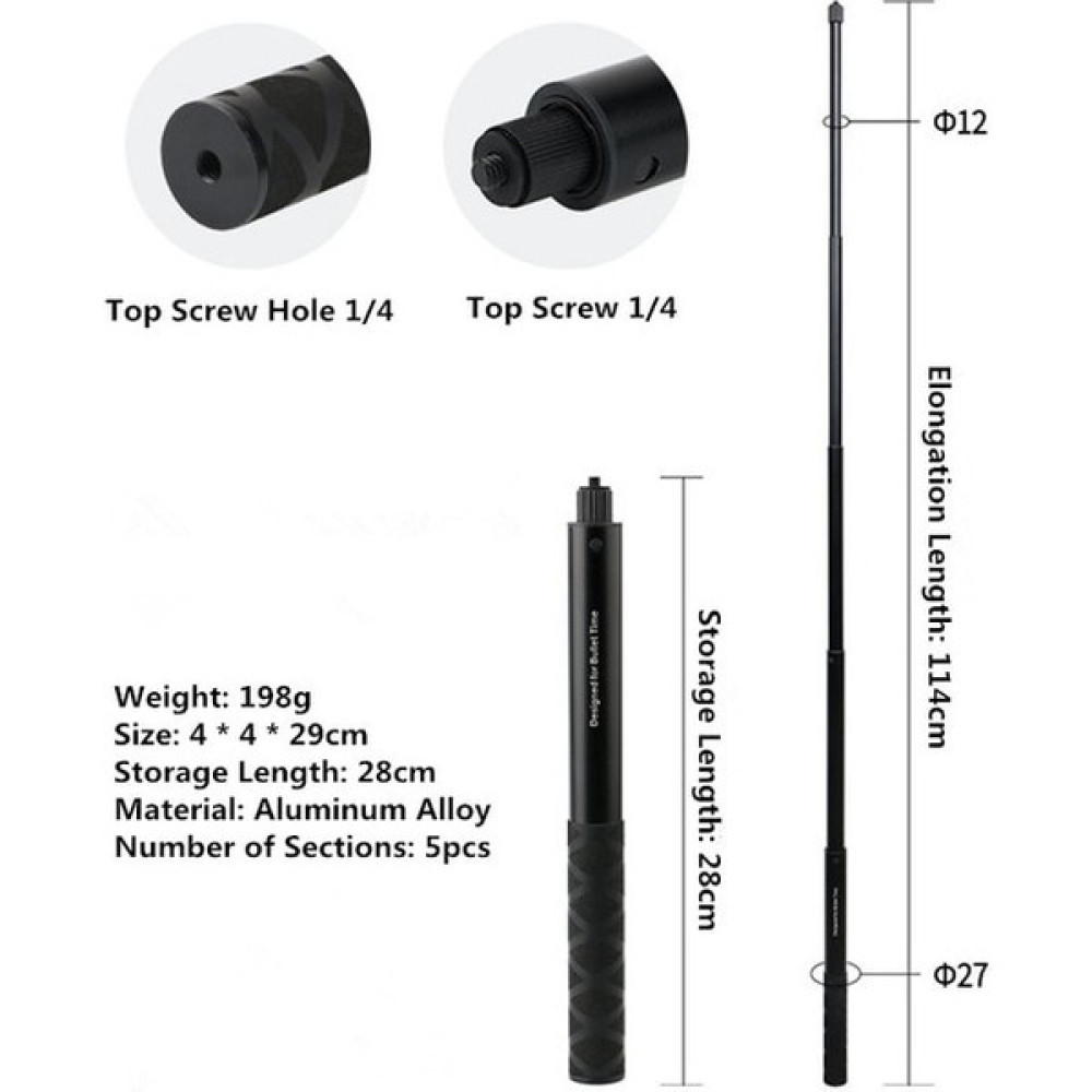 Ganbao Siyah 110 cm INSTA360 X3 2 M Ultra Uzun Genişletilmiş Baskı Karbon Fiber Selfie Sopa Aksesuarları Insta 360 One X2/one Rs Gopro Djı (Yurt Dı... Selfie - Özçekim Çubuğu Fiyatı