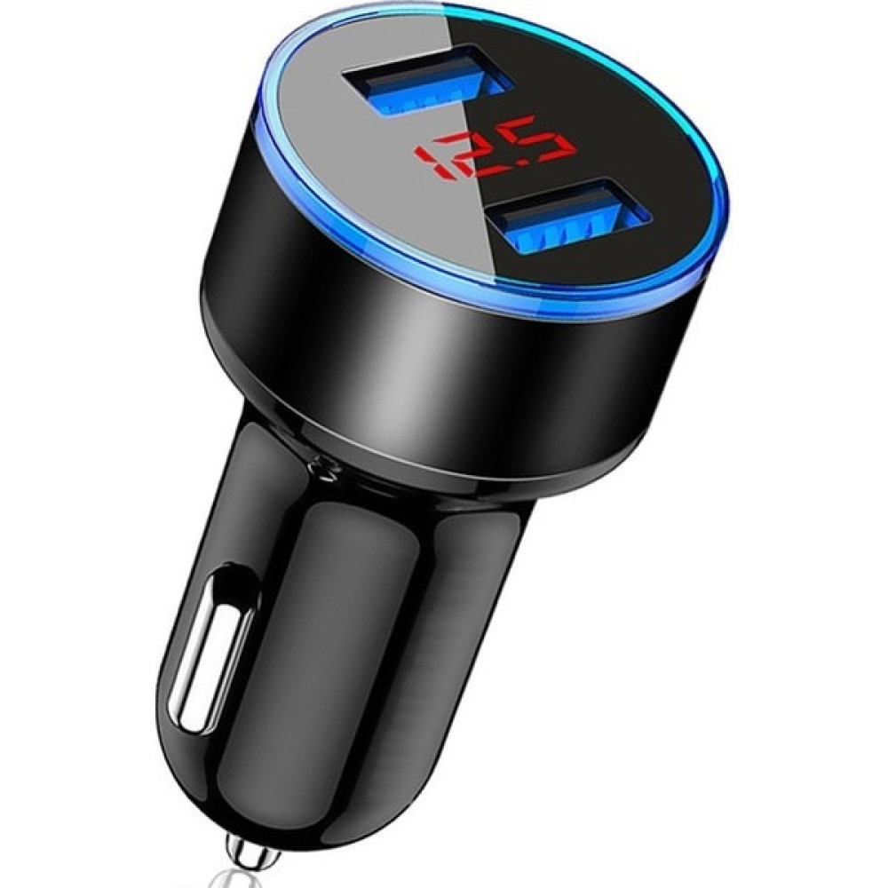 Ganbao Siyah 3.1A LED Ekran USB Telefon Şarj Cihazı Araç Şarj Cihazı iPhone 12 13 11 Pro Max Xiaomi Redmi 9A 9c Not 10S 9s 9t 8t 10 9 8 7 6 5 Pro (... Cep Telefonu Araç Kiti Fiyatı