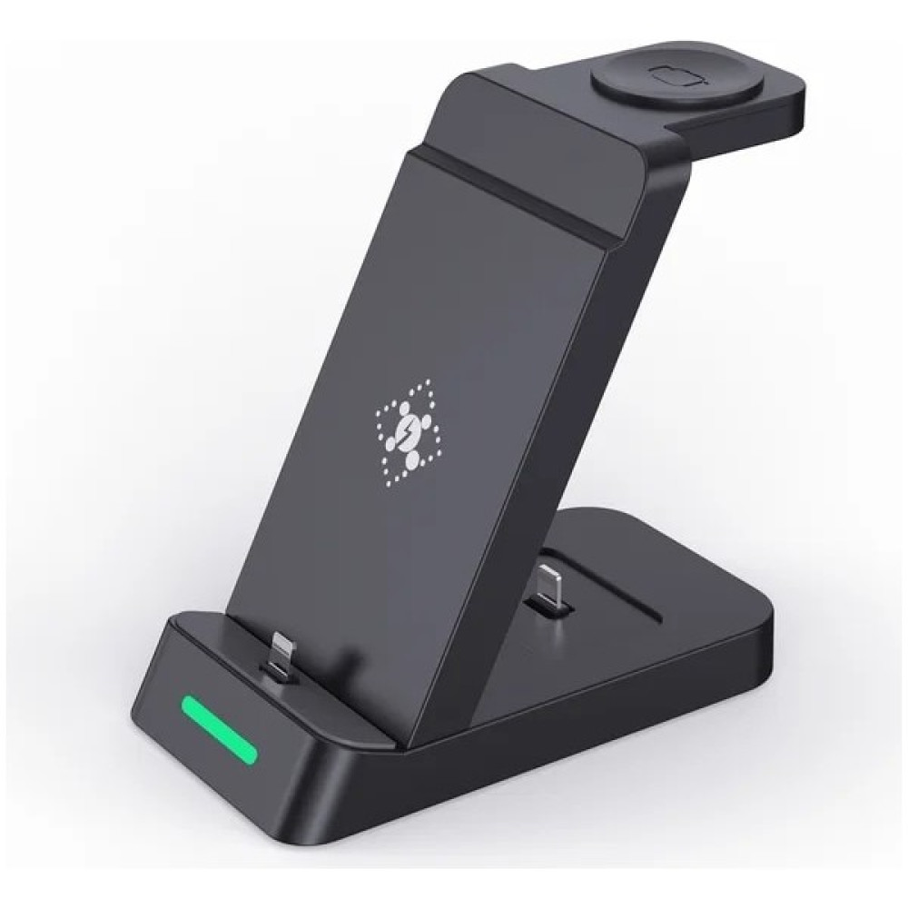 Ganbao Siyah Kablosuz Şarj Cihazı 3 In 1 iPhone 14 13 12 Pro Max 15W Qi Hızlı Şarj Standı Istasyonu Apple Watch Serisi 8 7 Şarj Standı (Yurt Dışından) Cep Telefonu Şarj Cihazı Fiyatı
