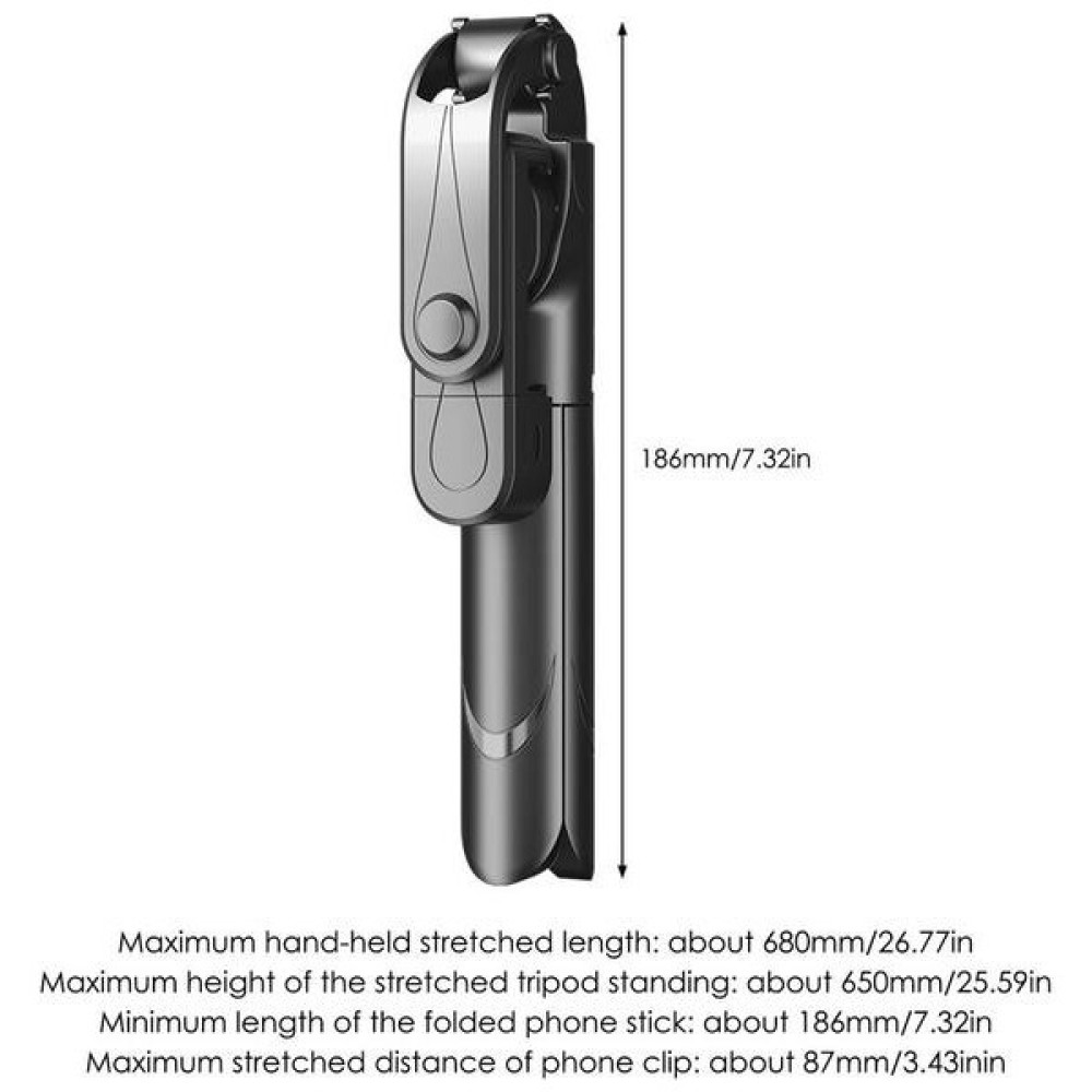 Ganbao Siyah Selfie Çubuğu Tripod - Uzatılabilir Selfie Çubuğu Tripod - Gopro Için Kablosuz Uzaktan Kutuplu Selfie Çubuğu Monopod Tripod Bağlantısı... Selfie - Özçekim Çubuğu Fiyatı