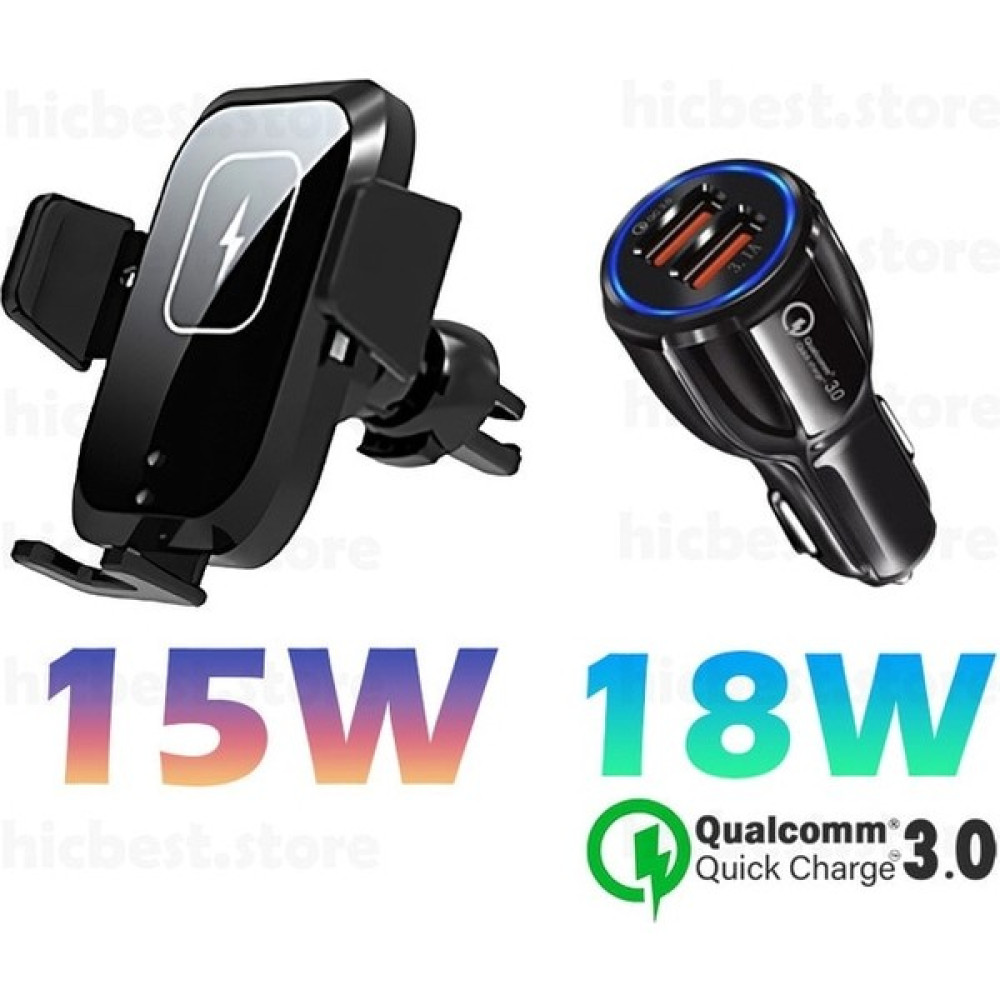 Ganbao Stil 4 15W Kablosuz Araç Şarj Cihazı Telefon Tutucu iPhone Için Kablosuz Şarj Araç Indüksiyon Şarj Cihazı iPhone 12 Se 11 8 Samsung S20 Için... Cep Telefonu Araç Kiti Fiyatı
