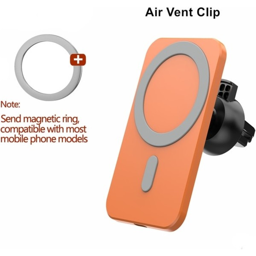 Ganbao Turuncu Havalandırmalı 15W Manyetik Kablosuz Araç Şarj Cihazları iPhone 12 12PRO 12MINI Hızlı Şarj Pedi iPhone 12PRO 12PRO Max Mıknatıslı Şa... Cep Telefonu Araç Kiti Fiyatı