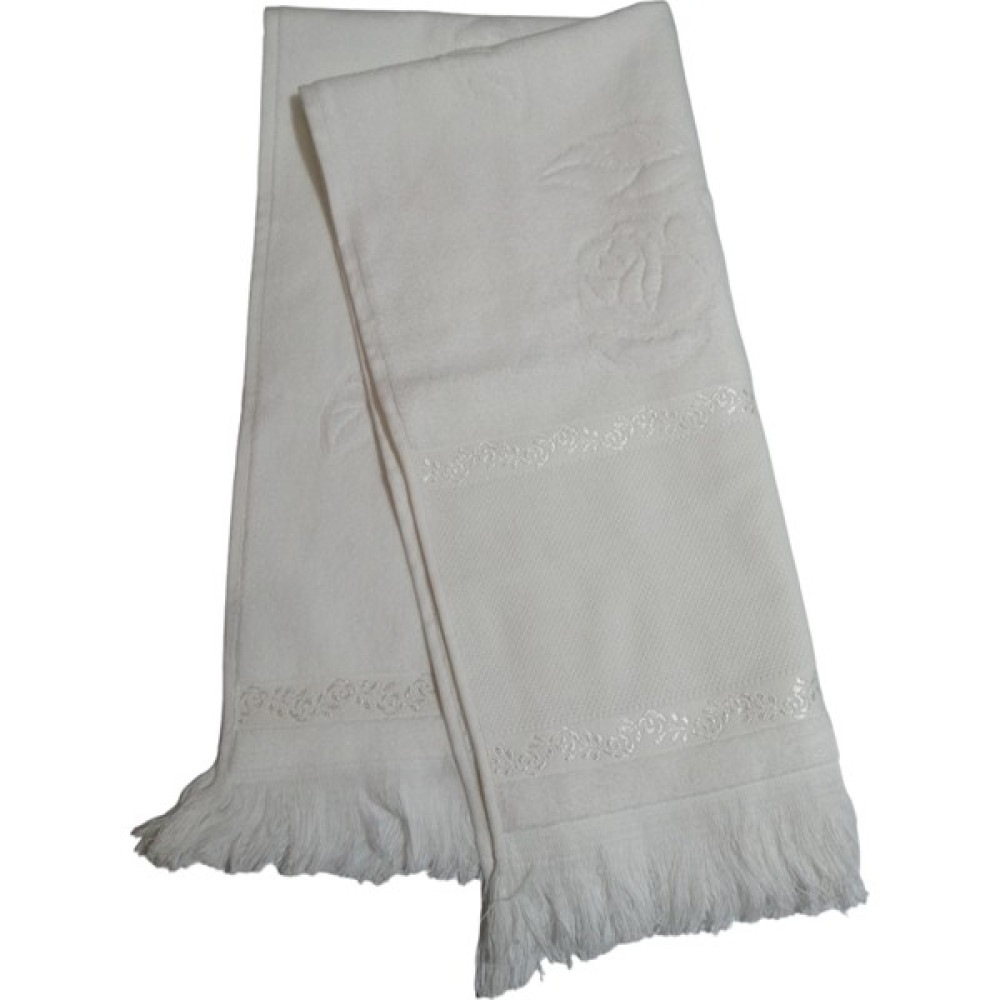 Ganiyy Market Fiesta Kadife Işlemelik Etamin Boşluklu Püsküllü Havlu 50*90CM - Beyaz - 50 x 90 cm El / Yüz Havlusu Fiyatı