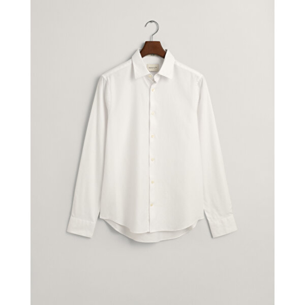 Gant Erkek Beyaz Slim Fit Klasik Yaka Kadife Gömlek 3230224.110 Erkek Gömlek Fiyatı
