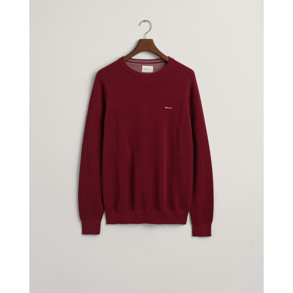 Gant Erkek Bordo Regular Fit Bisiklet Yaka Kazak 8040521.604 Erkek Kazak & Süveter & Triko Fiyatı