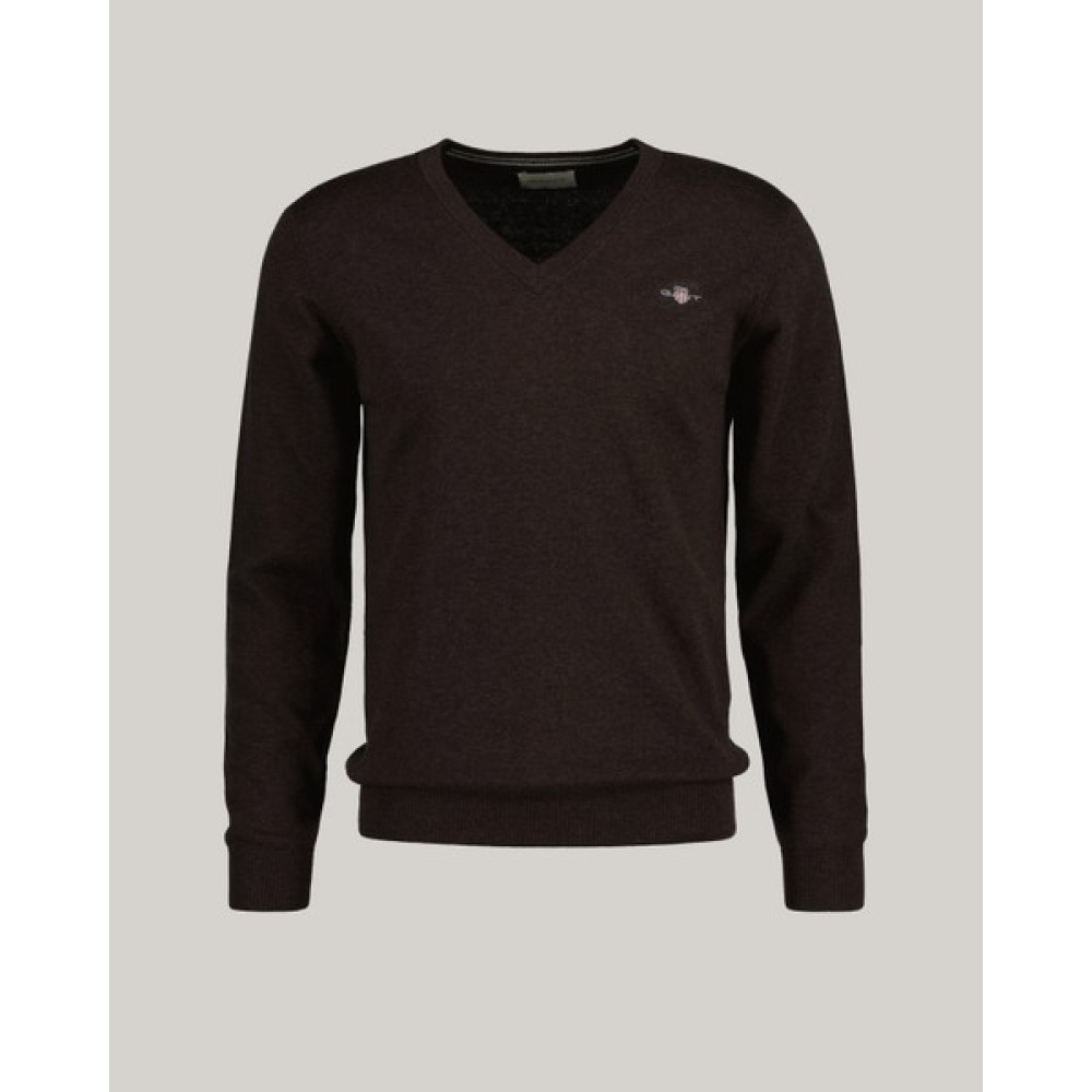 Gant Erkek Kahverengi Regular Fit V Yaka Kazak 8030562.280 Erkek Kazak & Süveter & Triko Fiyatı