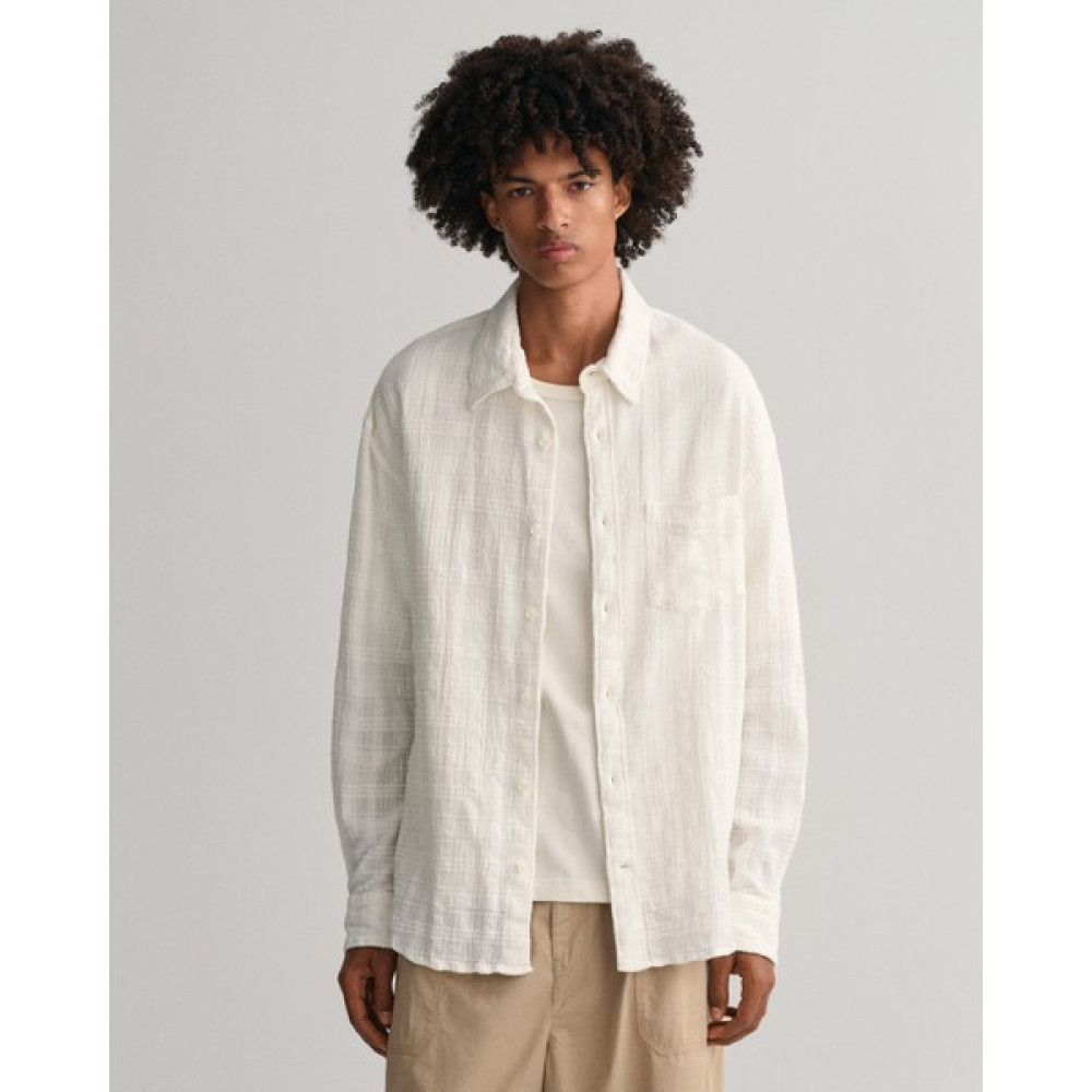 Gant Erkek Krem Relaxed Fit Klasik Yaka Kareli Gömlek 3230087.113 Erkek Gömlek Fiyatı