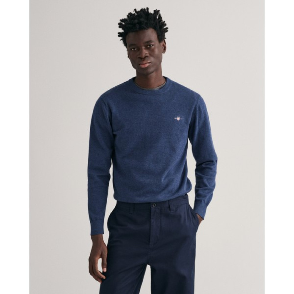 Gant Erkek Lacivert Regular Fit Bisiklet Yaka Kazak 8030561.902 Erkek Kazak & Süveter & Triko Fiyatı