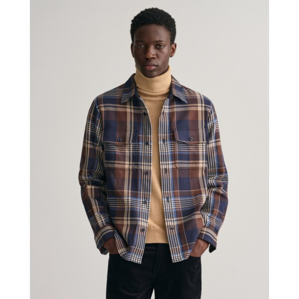 Gant Erkek Lacivert Regular Fit Klasik Yaka Kareli Gömlek 3230203.410 Erkek Gömlek Fiyatı