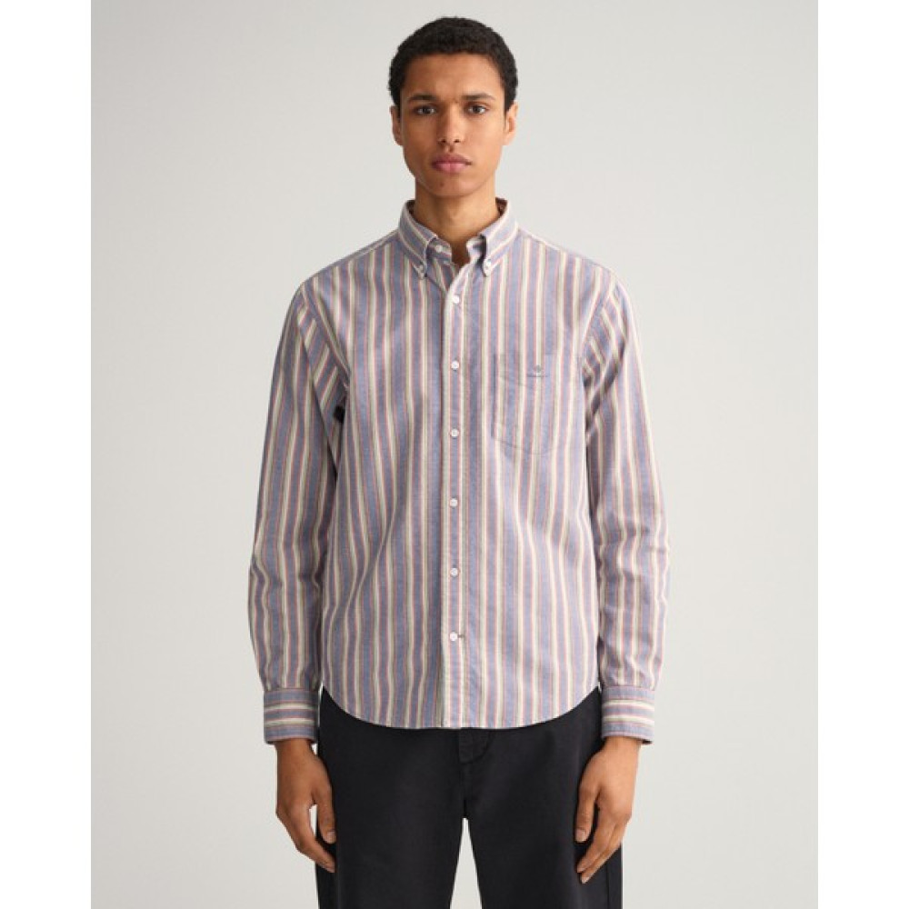 Gant Erkek Mavi Regular Fit Çizgili Gömlek 3220100.436 Erkek Gömlek Fiyatı