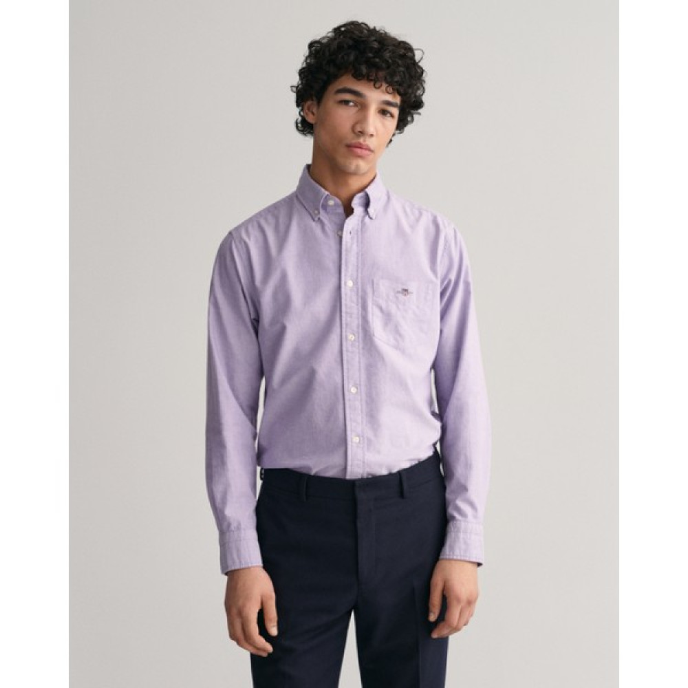 Gant Erkek Mor Regular Fit Düğmeli Yaka Logolu Oxford Gömlek 3000200.538 Erkek Gömlek Fiyatı
