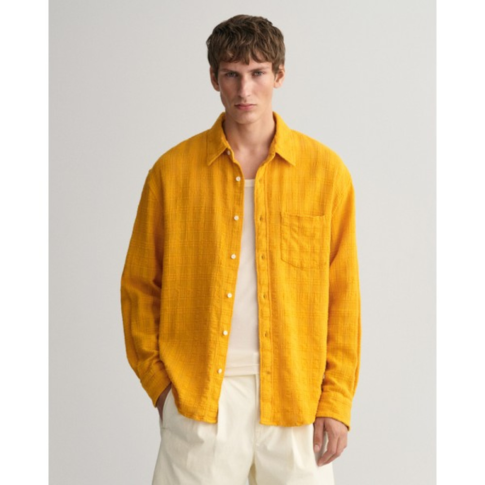 Gant Erkek Sarı Relaxed Fit Klasik Yaka Kareli Gömlek 3230087.710 Erkek Gömlek Fiyatı