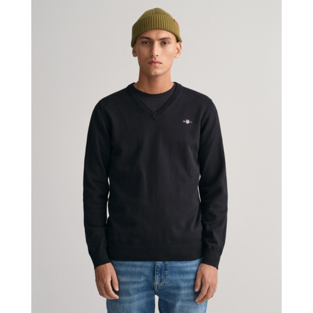 Gant Erkek Siyah Regular Fit V Yaka Kazak 8030562.5 Erkek Kazak & Süveter & Triko Fiyatı
