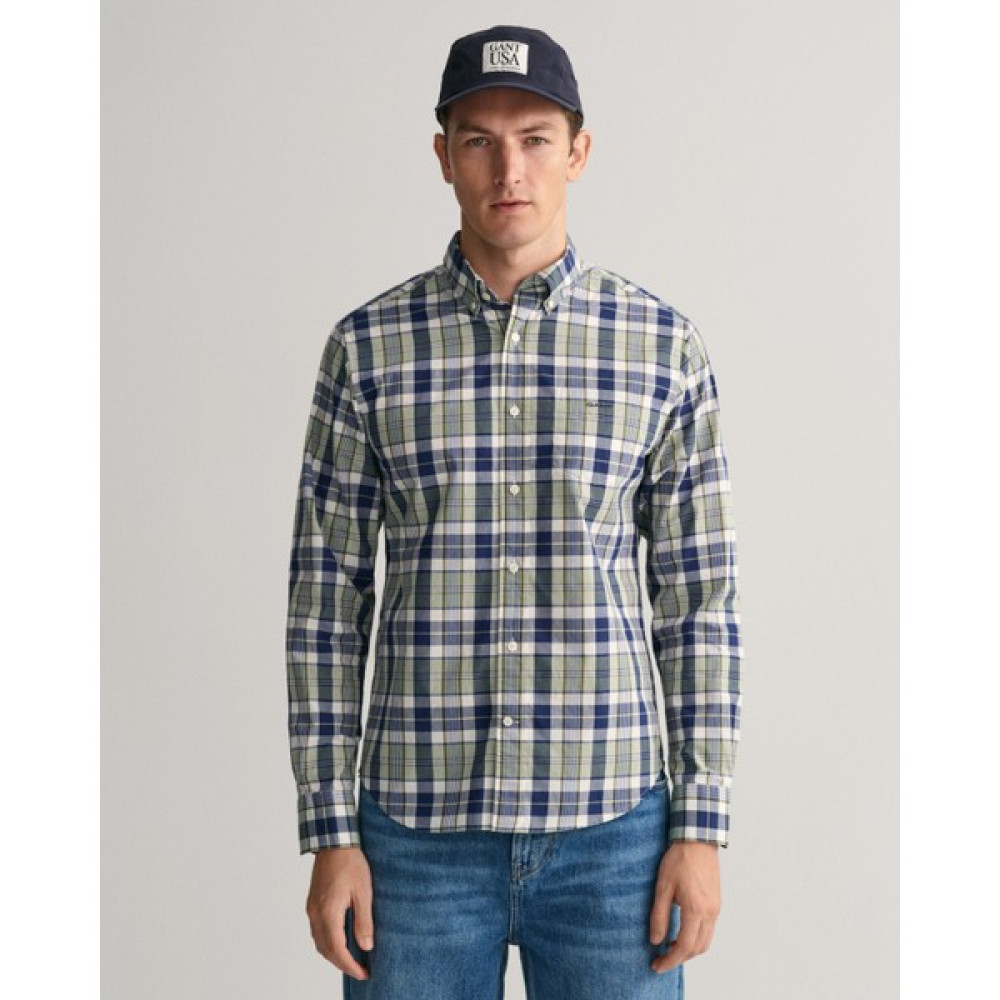 Gant Erkek Yeşil Regular Fit Düğmeli Yaka Kareli Gömlek 3230056.36210 Erkek Gömlek Fiyatı