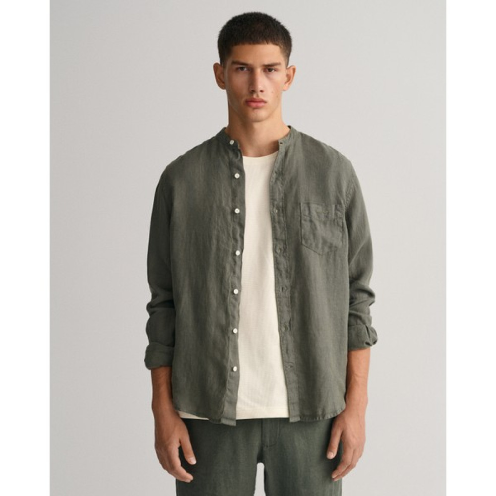Gant Erkek Yeşil Regular Fit Hakim Yaka Keten Gömlek 3230078.359 Erkek Gömlek Fiyatı