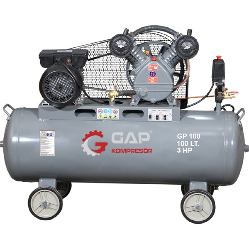Gap 100 Lt Çift Kafalı 3hp Hava Kompresörü 8 Bar Oto Boyaları Fiyatı