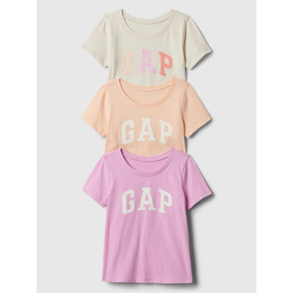 Gap Kız Bebek Açık Turuncu Gap Logo 3'lü T-Shirt Seti Bebek T-shirt Fiyatı