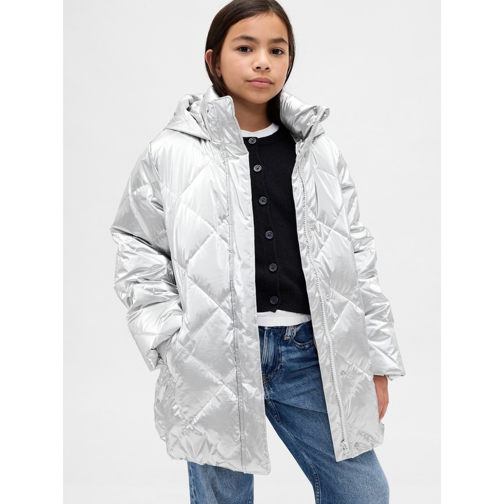 Gap Kız Çocuk Gri Kapitone Puffer Şişme Mont Kız Çocuk Mont Fiyatı