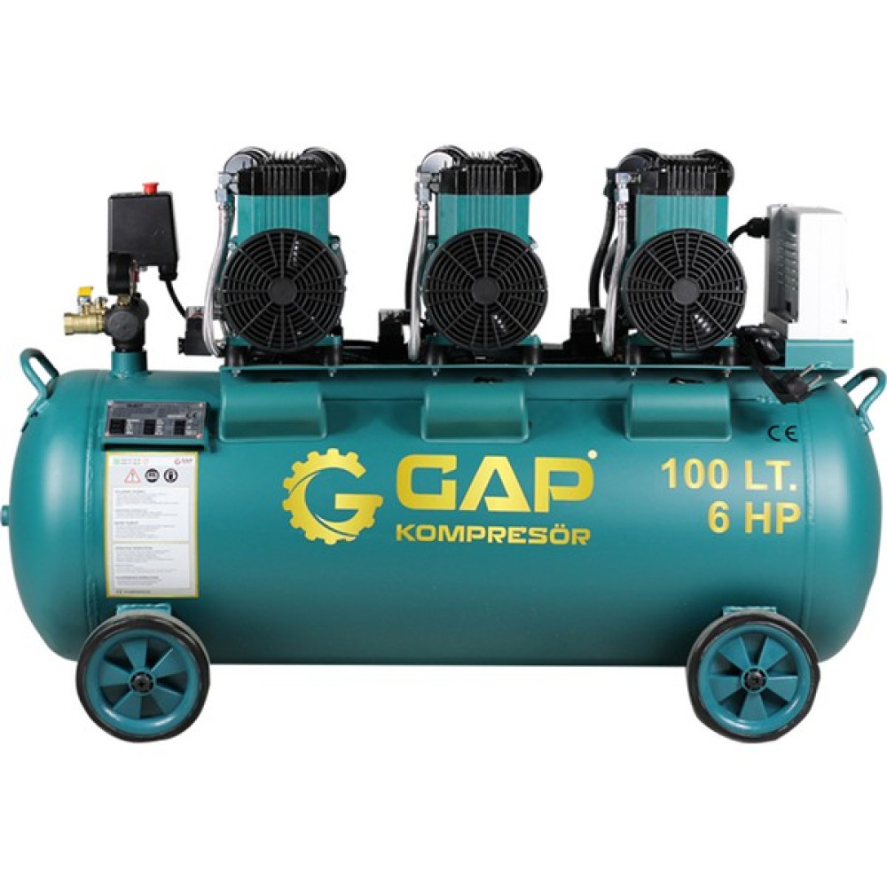 GAP KOMPRESÖR Gpy 1500X3 100 Lt Yüksek Emişli Yağsız Teknoloji Hava Kompresörü Hava Kompresörü Fiyatı