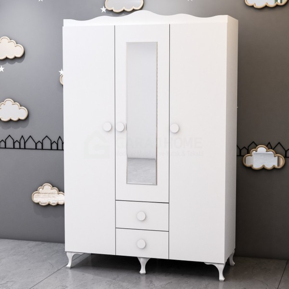Garaj Home 3 Kapaklı Dolap- - Beyaz Gardrop & Dolap Fiyatı