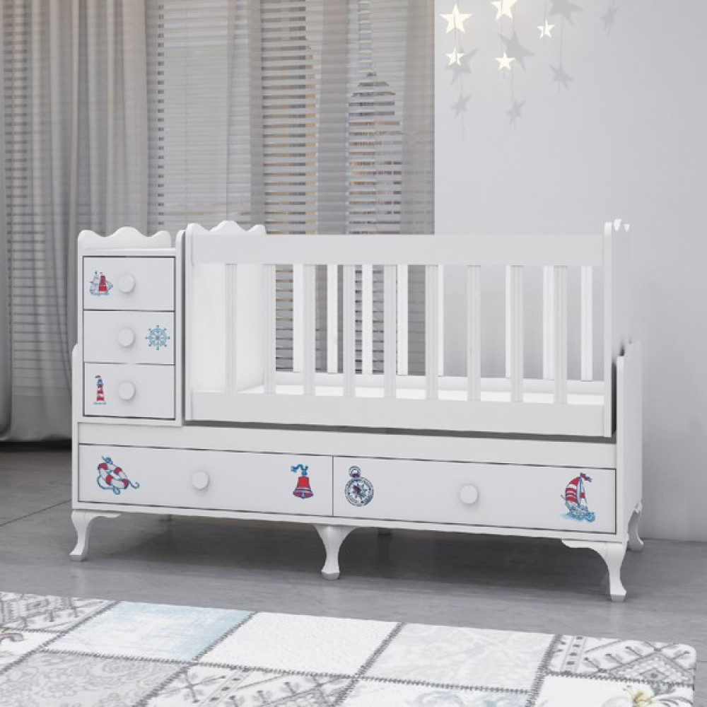 Garaj Home Alya Denizci Avangart Beşik- - Beyaz Beşik Fiyatı