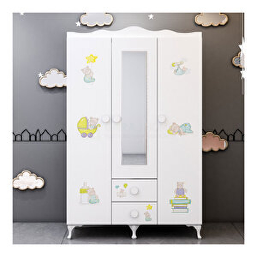 Garaj Home Ayıcık 3 Kapaklı Dolap Gardrop & Dolap Fiyatı