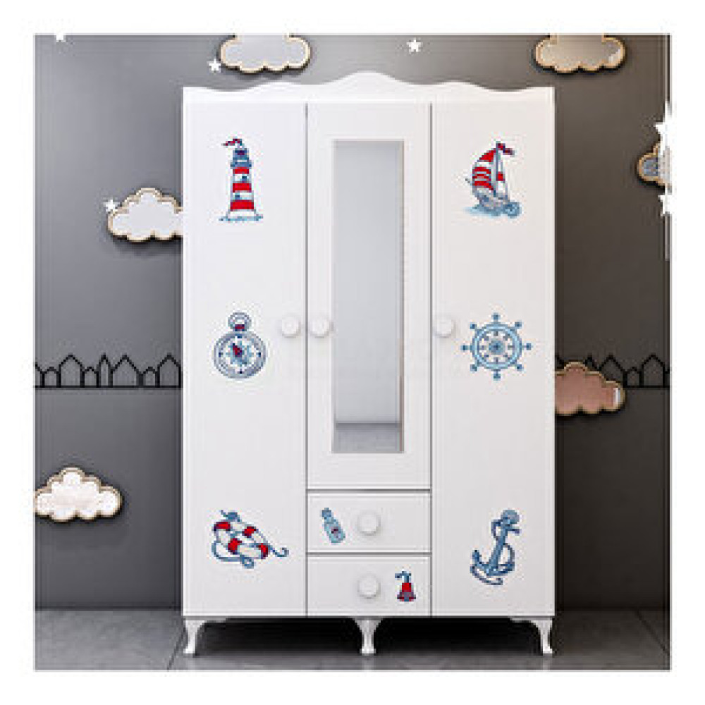 Garaj Home Denizci 3 Kapaklı Dolap Gardrop & Dolap Fiyatı