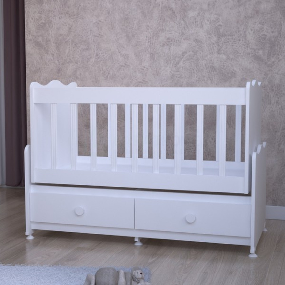 Garaj Home Elegant Mdfli Çıtalı 60X120 Beşik - Beyaz Beşik Fiyatı