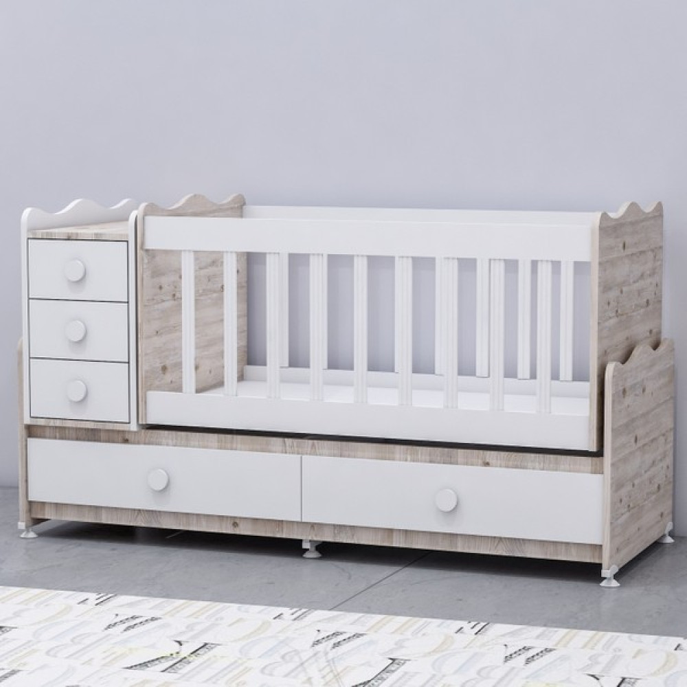 Garaj Home Melina 5 Çekmeceli Mdfli Büyüyen 60X120 Beşik - Soho Beşik Fiyatı