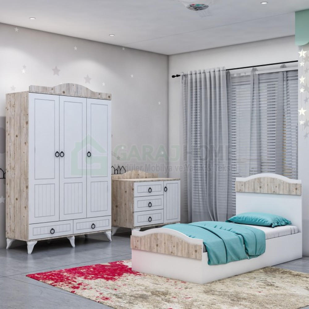 Garaj Home Sude Membran Genç Odası Takımı- - Beyaz Yatak Odası Takımı / Seti Fiyatı