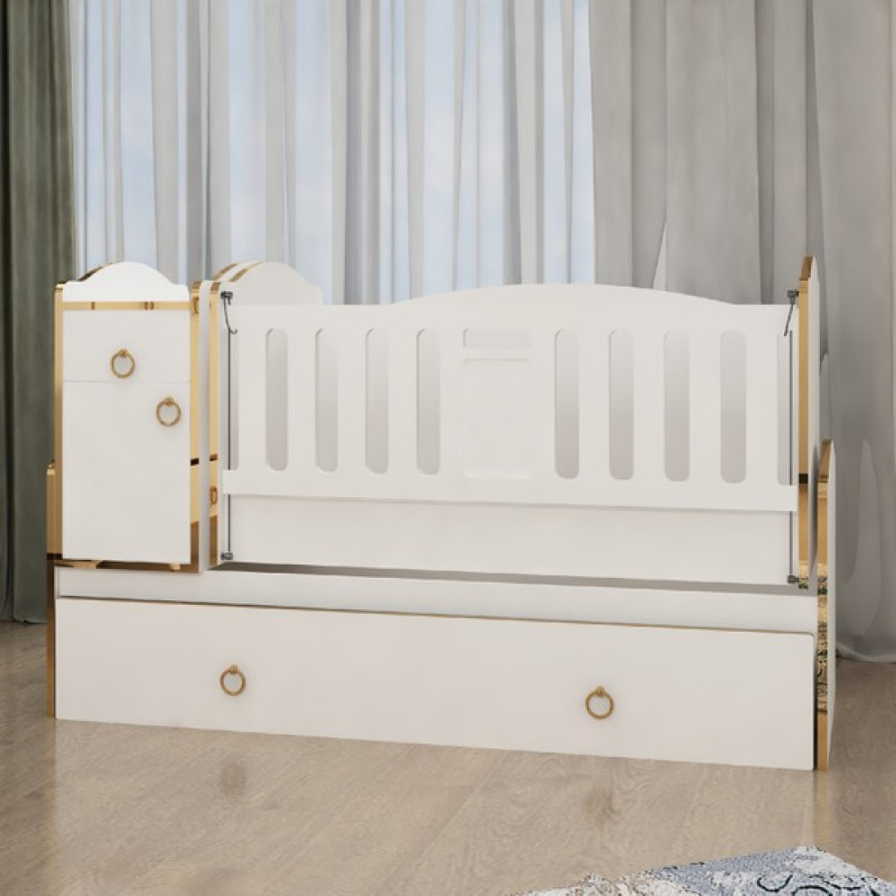 Garaj Home Tuana Gold Avangart Beşik- - Beyaz Beşik Fiyatı