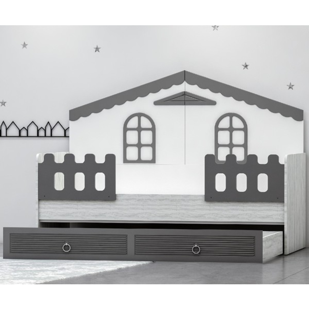 Garaj Home Tuana Membran Yavrulu Montessori Karyola + 2 Adet Yatak- - 90 x 190 cm - Beyaz Karyola Fiyatı