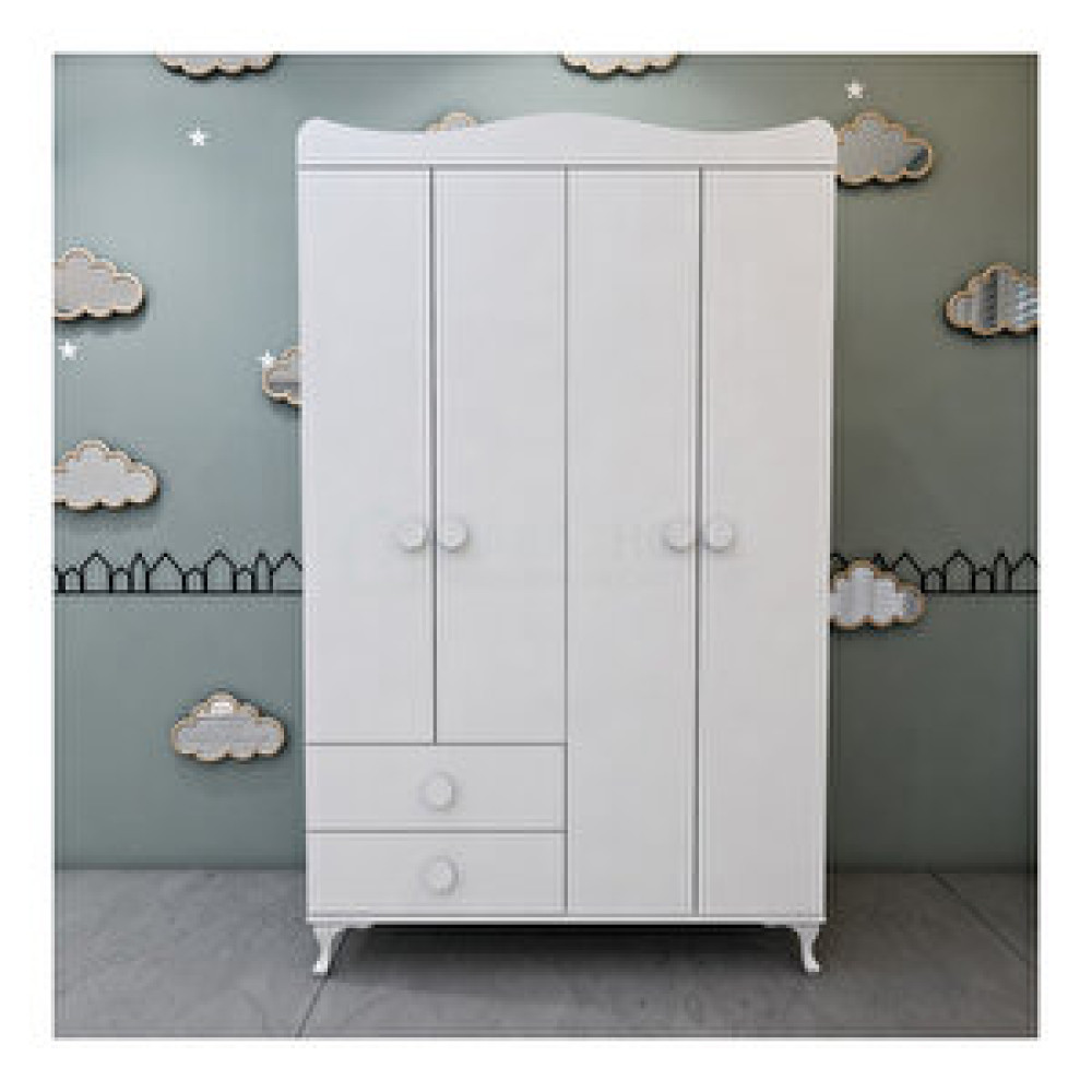Garaj Home Yıldız 4 Kapaklı Dolap Beyaz Gardrop & Dolap Fiyatı