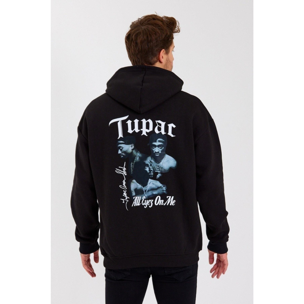 Garalio Oversize Tupac 2pac All Eyez On Me Baskılı Hoodıe Sweatshırt> L Beden Bayan Sweatshirt Fiyatı